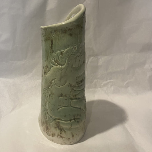 Celedon figure vase Pamella Annsouth - 157