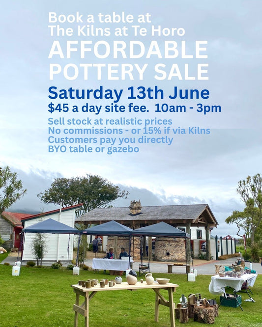 Affordable Pottery Sale - table Saturday 13th June